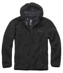 Brandit Fleecejacke Worker Jacket Schwarz/Dunkelgrau/Grau