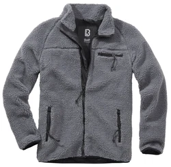 Brandit Herren Teddyfleece Jacket Dunkelgrau/Grau/Dunkelblau