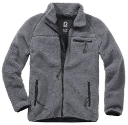 Brandit Herren Teddyfleece Jacket Dunkelgrau/Grau/Dunkelblau