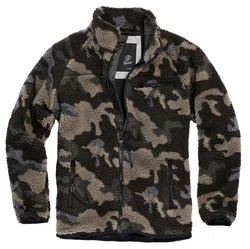 Brandit Herren Teddyfleece Jacket Dunkelgrün/Braun