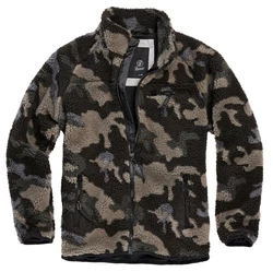 Brandit Herren Teddyfleece Jacket Dunkelgrün/Braun