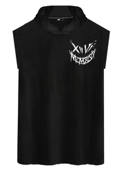 RMK Tanktop Herren Muskelshirt Gym Shirt Smyle mit Kapuze Schwarz/Grün