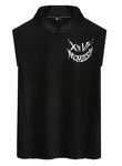 RMK Tanktop Herren Muskelshirt Gym Shirt Smyle mit Kapuze Schwarz/Grün