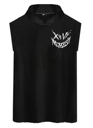 RMK Tanktop Herren Muskelshirt Gym Shirt Smyle mit Kapuze Schwarz/Grün