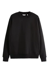 Next Sweatshirt Premium Jersey-Pullover Rundhalspullover Schwarz/Dunkelgrau