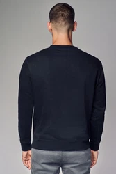 Next Sweatshirt Premium Jersey-Pullover Rundhalspullover Schwarz/Dunkelgrau