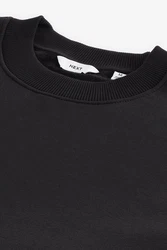 Next Sweatshirt Premium Jersey-Pullover Rundhalspullover Schwarz/Dunkelgrau