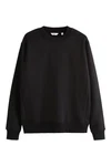 Next Sweatshirt Premium Jersey-Pullover Rundhalspullover Schwarz/Dunkelgrau