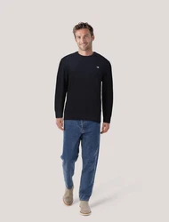 Gant Strickpullover aus Bio Baumwolle Dunkelblau/Blau/Schwarz