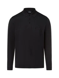 RAGMAN Poloshirt Langarm Polo Schwarz/Dunkelblau