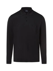 RAGMAN Poloshirt Langarm Polo Schwarz/Dunkelblau