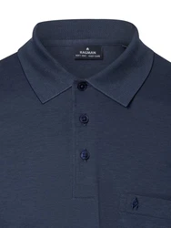 RAGMAN Poloshirt Langarm Polo Dunkelblau