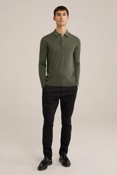 WE Fashion Wollpullover Dunkelgrün/Grün