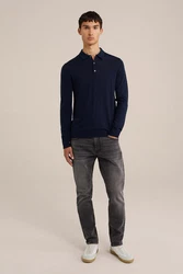 WE Fashion Wollpullover Dunkelblau