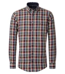 CASAMODA Langarmhemd B.D. Comfort Fit Rot/Dunkelgrün