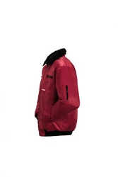 Planam Pilotenjacke Pilotjacke Arbeitsjacke Winterjacke Gletscher Dunkelrot/Rot/Bordeaux