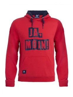 Schietwetter Kapuzenpullover Herren Hoodie Ja Moin Dunkelrot/Rot