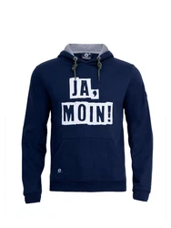 Schietwetter Kapuzenpullover Herren Hoodie Ja Moin Dunkelblau/Hellblau/Blau