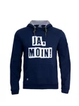 Schietwetter Kapuzenpullover Herren Hoodie Ja Moin Dunkelblau/Hellblau/Blau