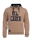 Schietwetter Kapuzenpullover Herren Hoodie Ja Moin Beige/Braun