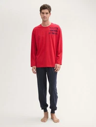 Pyjamahose Pyjama mit Textprint