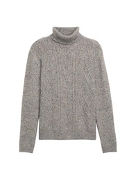 Strickpullover Rollkragenpullover mit recycelter Wolle