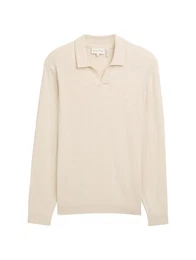 Strickpullover Strick Polo mit recyceltem Cashmere