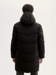 TOM TAILOR Denim Mantel Pufferparka schwarz