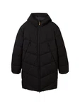 TOM TAILOR Denim Mantel Pufferparka schwarz