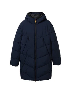 TOM TAILOR Denim Mantel Pufferparka sky captain blue