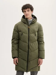 TOM TAILOR Denim Mantel Pufferparka Dunkelgrün/Grün