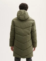 TOM TAILOR Denim Mantel Pufferparka Dunkelgrün/Grün
