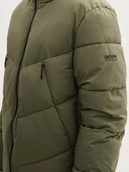 TOM TAILOR Denim Mantel Pufferparka Dunkelgrün/Grün