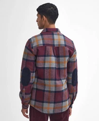 Barbour Langarmhemd Herren Hemd RHOBELL Lila/Dunkelrot/Rosa
