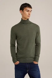 WE Fashion Sweater Dunkelgrün/Khaki