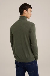 WE Fashion Sweater Dunkelgrün/Khaki