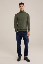 WE Fashion Sweater Dunkelgrün/Khaki