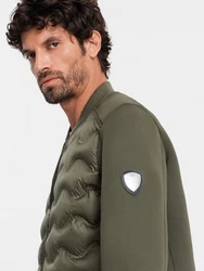 OMBRE Bomberjacke für Männer Dunkelgrün