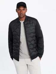 OMBRE Bomberjacke für Männer Schwarz
