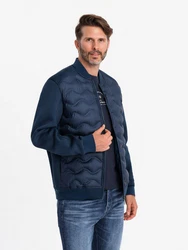 OMBRE Bomberjacke für Männer Dunkelblau/Hellblau