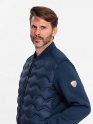 OMBRE Bomberjacke für Männer Dunkelblau/Hellblau