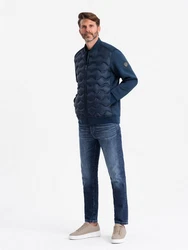 OMBRE Bomberjacke für Männer Dunkelblau/Hellblau