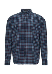 s.Oliver Langarmhemd mit Button-Down-Kragen Hellblau/Dunkelblau/Blau