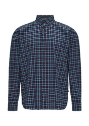 s.Oliver Langarmhemd mit Button-Down-Kragen Hellblau/Dunkelblau/Blau