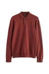 Next Polokragenpullover Langarm-Poloshirt Regular Fit Rot/Braun/Dunkelrot/Orange Next Polokragenpullover Langarm-Poloshirt Regular Fit Rot/Braun/Dunkelrot/Orange