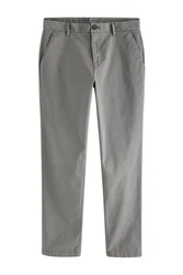 Next Chinohose Straight Fit Stretch-Chinohose Hellgrau/Khaki/Grau