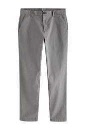 Chinohose Weiche Straight Fit Stretch-Chinohose mit Print (1-tlg)