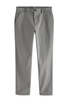 Next Chinohose Straight Fit Stretch-Chinohose Hellgrau/Khaki/Grau