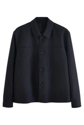 Next Elegante Hemdjacke im Slim Fit Dunkelblau/Schwarz/Blau
