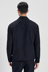 Next Elegante Hemdjacke im Slim Fit Dunkelblau/Schwarz/Blau